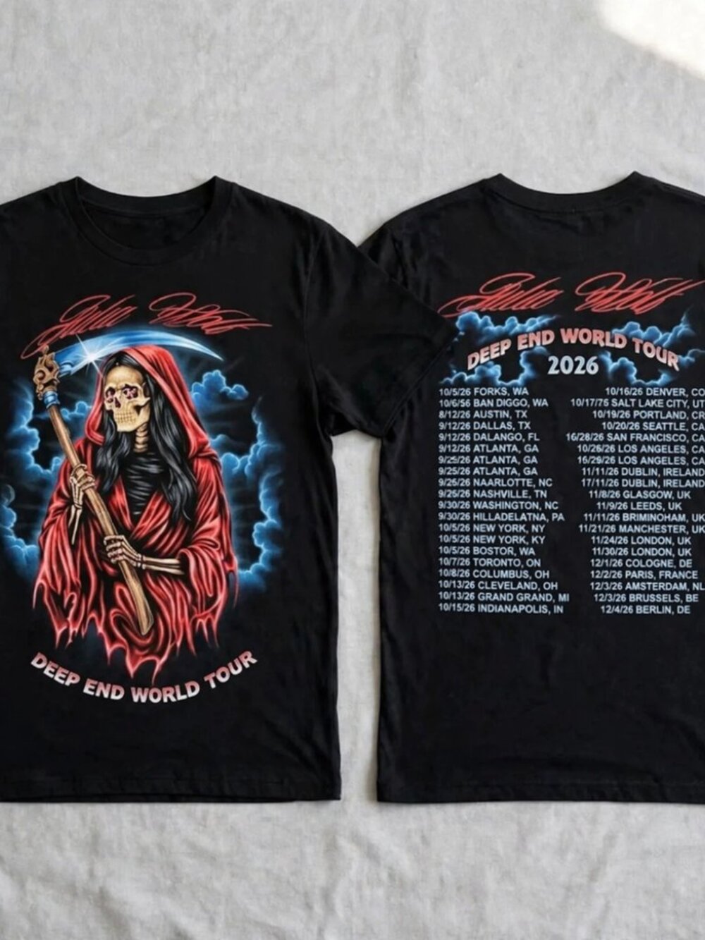 Julia Wolf Deep End World Tour 2026 Black T-Shirt S-4XL